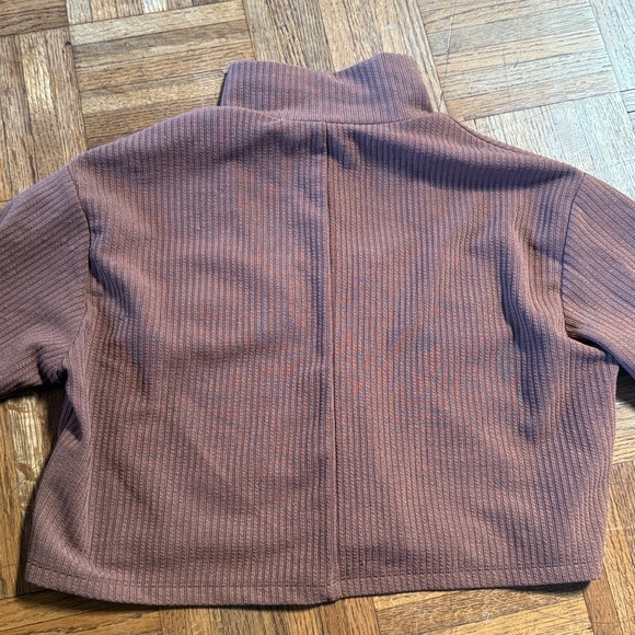 Papermoon Chestnut Ribbed cropped jacket - Picture 5 of 8